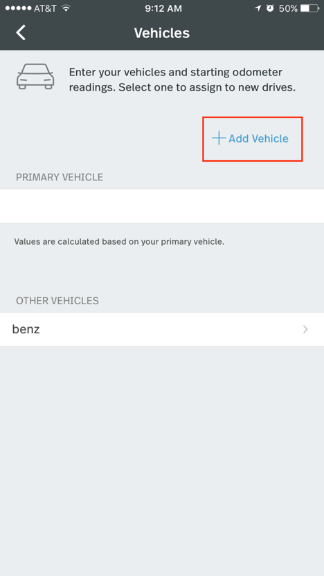 This image shows the Vehicles page, highlighting the Add Vehicle button.