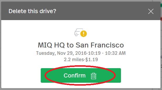 This image shows the confirmation window for deleting the drive, highlighting the confirm button.